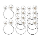 Maxbell 10Pcs U Shape Napkin Rings Elegant for Thanksgiving Baby Shower Farmhouse Argent