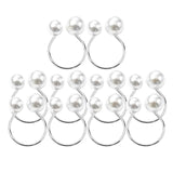 Maxbell 10Pcs U Shape Napkin Rings Elegant for Thanksgiving Baby Shower Farmhouse Argent