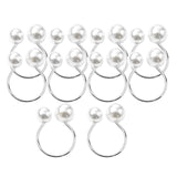 Maxbell 10Pcs U Shape Napkin Rings Elegant for Thanksgiving Baby Shower Farmhouse Argent