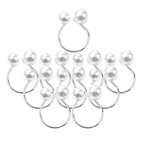Maxbell 10Pcs U Shape Napkin Rings Elegant for Thanksgiving Baby Shower Farmhouse Argent