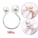 Maxbell 10Pcs U Shape Napkin Rings Elegant for Thanksgiving Baby Shower Farmhouse Argent
