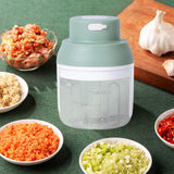 Maxbell Portable Electric Garlic Chopper Mincer Kitchen Gadgets for Vegetable Fruits Green