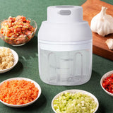 Maxbell Portable Electric Garlic Chopper Mincer Kitchen Gadgets for Vegetable Fruits White