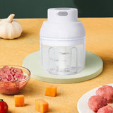 Maxbell Portable Electric Garlic Chopper Mincer Kitchen Gadgets for Vegetable Fruits White