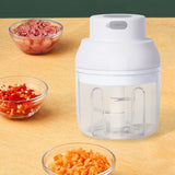 Maxbell Portable Electric Garlic Chopper Mincer Kitchen Gadgets for Vegetable Fruits White