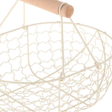 Maxbell Geometric Fruit Basket Serving Tray Rustic Metal for Office Festival Holiday Beige L