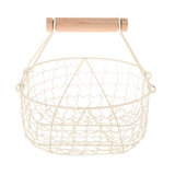 Maxbell Geometric Fruit Basket Serving Tray Rustic Metal for Office Festival Holiday Beige L