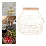 Maxbell Geometric Fruit Basket Serving Tray Rustic Metal for Office Festival Holiday Beige L