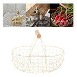 Maxbell Geometric Fruit Basket Serving Tray Rustic Metal for Office Festival Holiday Beige L