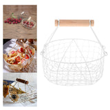 Maxbell Geometric Fruit Basket Serving Tray Rustic Metal for Office Festival Holiday White XL
