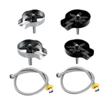 Maxbell Automatic Faucet Cup Washer Multi Angle Spray Washing Rinser for Bar Accs Argent