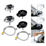 Maxbell Automatic Faucet Cup Washer Multi Angle Spray Washing Rinser for Bar Accs Argent