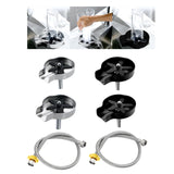 Maxbell Automatic Faucet Cup Washer Multi Angle Spray Washing Rinser for Bar Accs Argent