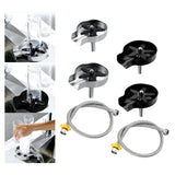 Maxbell Automatic Faucet Cup Washer Multi Angle Spray Washing Rinser for Bar Accs Argent