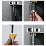 Maxbell Automatic Faucet Cup Washer Multi Angle Spray Washing Rinser for Bar Accs Argent