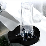 Maxbell Automatic Faucet Cup Washer Multi Angle Spray Washing Rinser for Bar Accs Black
