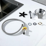 Maxbell Automatic Faucet Cup Washer Multi Angle Spray Washing Rinser for Bar Accs Argent  with Hose