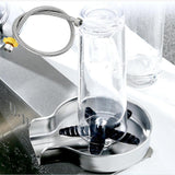 Maxbell Automatic Faucet Cup Washer Multi Angle Spray Washing Rinser for Bar Accs Argent  with Hose