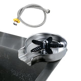 Maxbell Automatic Faucet Cup Washer Multi Angle Spray Washing Rinser for Bar Accs Argent  with Hose