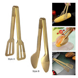 Maxbell Kitchen Tongs Stainless Steel Salad Tongs for Vegetables Barbecue Style A