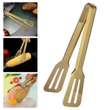 Maxbell Kitchen Tongs Stainless Steel Salad Tongs for Vegetables Barbecue Style A