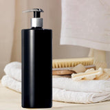 Maxbell Dispenser Bottle Liquid Container Emulsion Bottle for Bathroom Laundry Room Argent