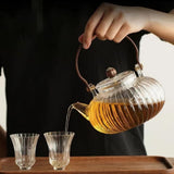 Maxbell High Borosilicate Glass Teapot Kung Fu Tea Heatproof Loose Leaf Stovetop