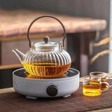 Maxbell High Borosilicate Glass Teapot Kung Fu Tea Heatproof Loose Leaf Stovetop