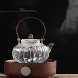 Maxbell High Borosilicate Glass Teapot Kung Fu Tea Heatproof Loose Leaf Stovetop