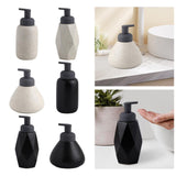 Maxbell Refillable Soap Dispenser Ceramic for Countertop Kitchen Shower Shampoo White A