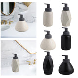 Maxbell Refillable Soap Dispenser Ceramic for Countertop Kitchen Shower Shampoo White A