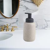 Maxbell Refillable Soap Dispenser Ceramic for Countertop Kitchen Shower Shampoo White A