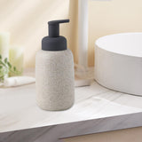 Maxbell Refillable Soap Dispenser Ceramic for Countertop Kitchen Shower Shampoo White A