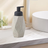 Maxbell Refillable Soap Dispenser Ceramic for Countertop Kitchen Shower Shampoo White B