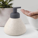 Maxbell Refillable Soap Dispenser Ceramic for Countertop Kitchen Shower Shampoo White C