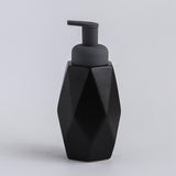 Maxbell Refillable Soap Dispenser Ceramic for Countertop Kitchen Shower Shampoo Black A