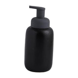 Maxbell Refillable Soap Dispenser Ceramic for Countertop Kitchen Shower Shampoo Black A