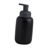 Maxbell Refillable Soap Dispenser Ceramic for Countertop Kitchen Shower Shampoo Black A