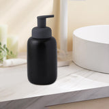 Maxbell Refillable Soap Dispenser Ceramic for Countertop Kitchen Shower Shampoo Black A