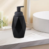 Maxbell Refillable Soap Dispenser Ceramic for Countertop Kitchen Shower Shampoo Black B