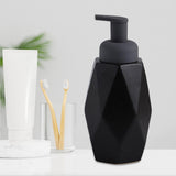 Maxbell Refillable Soap Dispenser Ceramic for Countertop Kitchen Shower Shampoo Black B