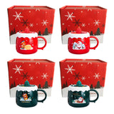Maxbell Christmas Themed Coffee Mugs Milk Juice Mug 430ml for Home Wedding Birthday Green