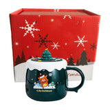 Maxbell Christmas Themed Coffee Mugs Milk Juice Mug 430ml for Home Wedding Birthday Green