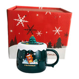 Maxbell Christmas Themed Coffee Mugs Milk Juice Mug 430ml for Home Wedding Birthday Green