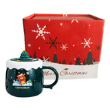 Maxbell Christmas Themed Coffee Mugs Milk Juice Mug 430ml for Home Wedding Birthday Green