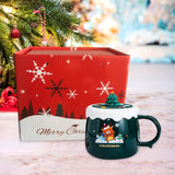 Maxbell Christmas Themed Coffee Mugs Milk Juice Mug 430ml for Home Wedding Birthday Green