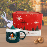 Maxbell Christmas Themed Coffee Mugs Milk Juice Mug 430ml for Home Wedding Birthday Green