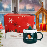 Maxbell Christmas Themed Coffee Mugs Milk Juice Mug 430ml for Home Wedding Birthday Green
