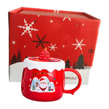 Maxbell Christmas Themed Coffee Mugs Milk Juice Mug 430ml for Home Wedding Birthday Red Santa