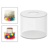 Maxbell Acrylic Cylinder Display Riser Round Tabletop Decoration Base for Birthday D15cmxH10cm